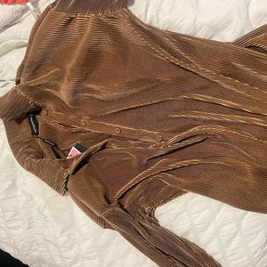 Plisse PLT brown dress can also be worn ad shirt 
Brand new never worn